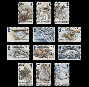 Южная Георгия, 2004, Стандарт, Морская фауна, Птицы, 12 марок